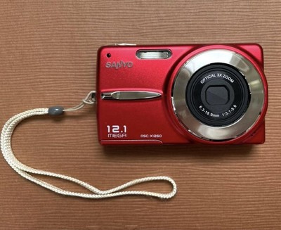 SANYO DSC-X1260 Digital Camera Set Red operation confirmed