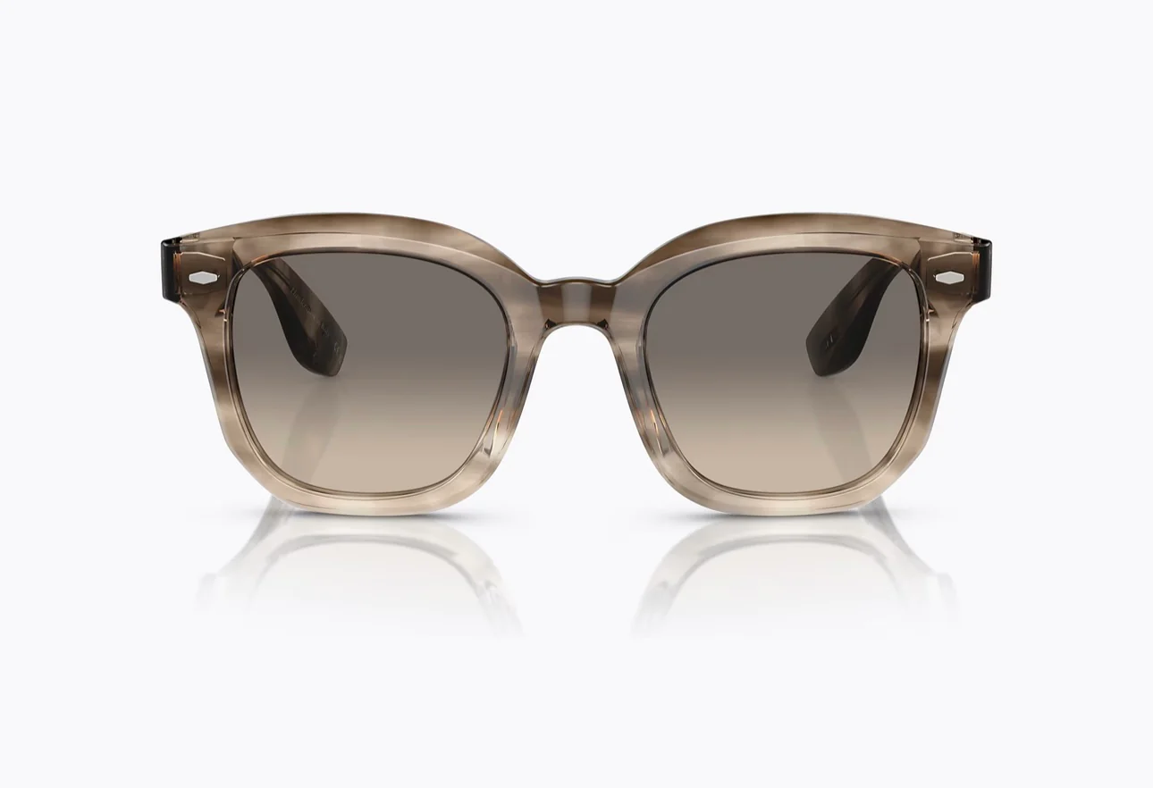 Pre-owned Oliver Peoples Ov 5472su Filu' 50mm 171832 Taupe Smoke/shale Gradient Sunglasses