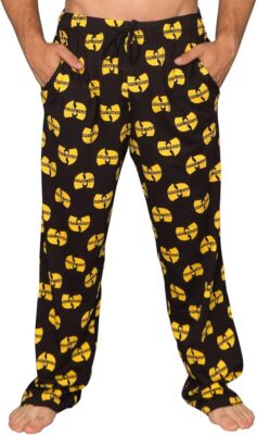 Wu Tang Clan Logo Yellow and Black Lounge Pants - Comfortable Cosplay Sleepwear