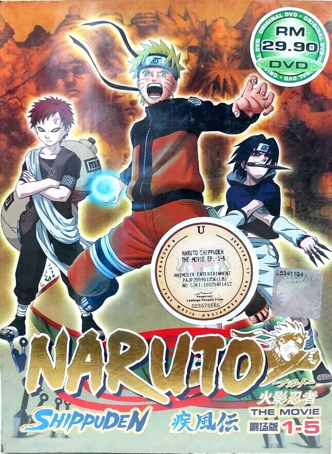 DVD Naruto Shippuden The Movie 1-5 English Subtitle TRACKING