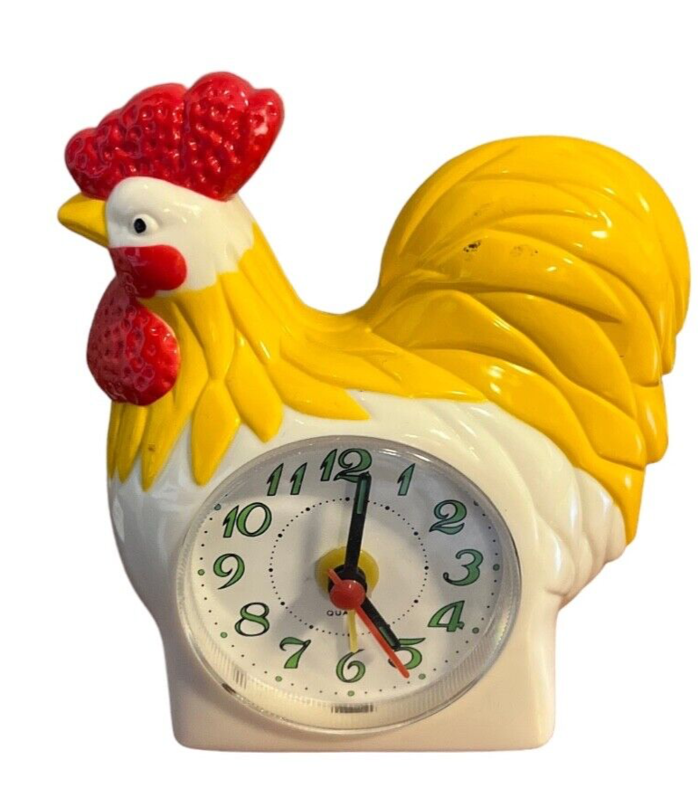 Vintage Rooster Alarm Clock with Light Keeps Good Time Alarm is Not Working