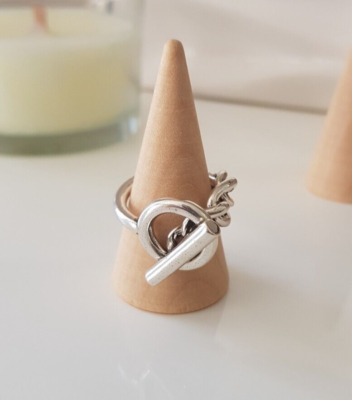 Bague toggle argent new arrivals
