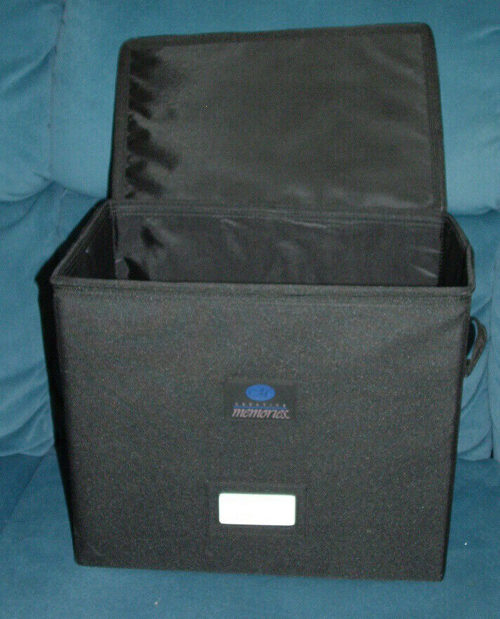 Creative Memories Black Zipper Top Storage Box w/ Handles 15