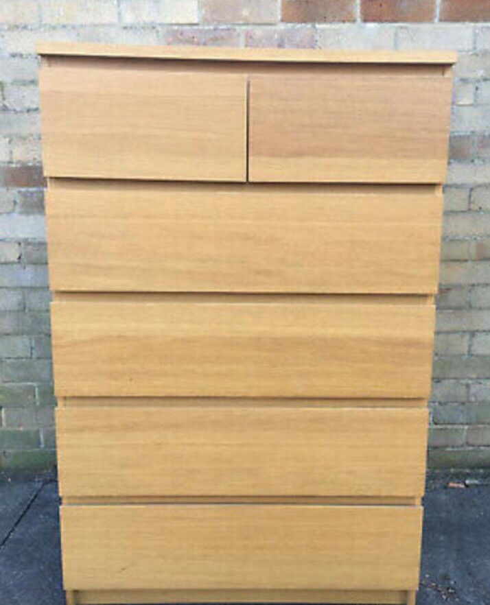 Ikea Malm Oak 6 drawer unit in Twyford, Berkshire Gumtree