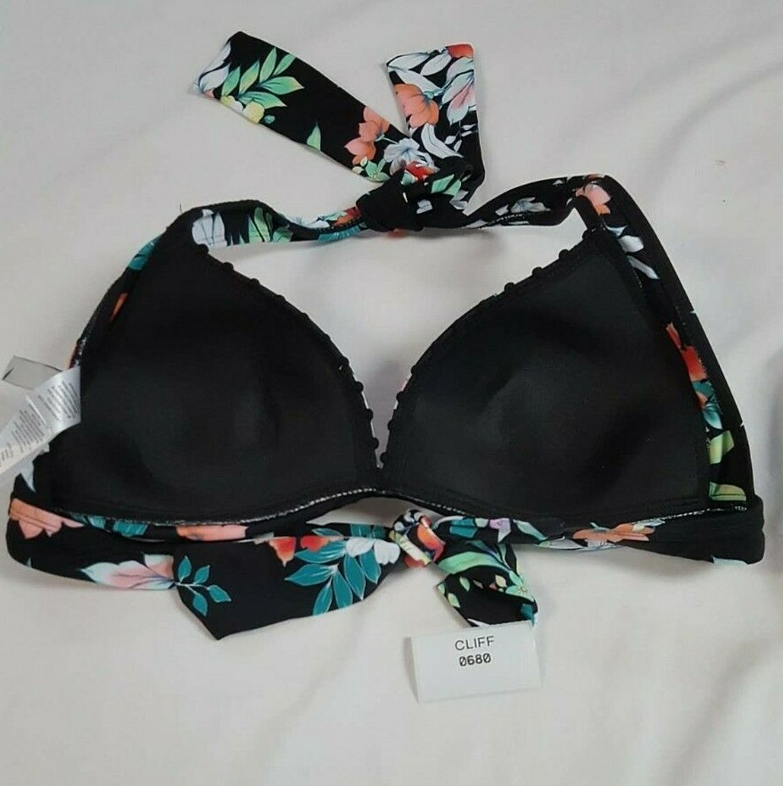 

Топ-бюстгальтер с лямкой на бретельках Tommy Bahama Floral Springs, черный, обхват груди 15 дюймов