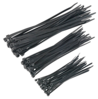 Variety Packs CABLE TIES Assorted Sizes Black Plastic ZIP Tie Wire Organizer 