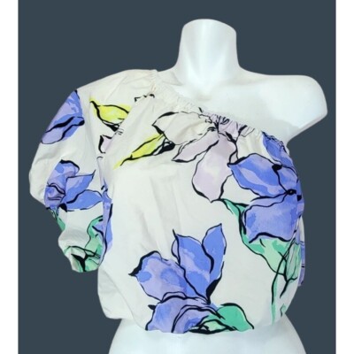 A New Day Women's Asymmetrical One-Shoulder Floral Top XL NWT