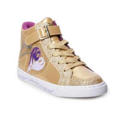 Disney D-Signed Girls' Royalty Rules Gold High Top Sneakers - Size 3 NWOB