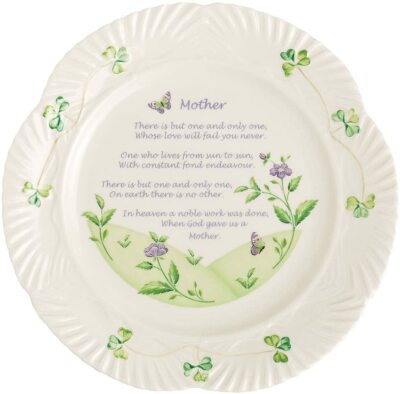 Belleek Mother's Blessing Plate, 9''