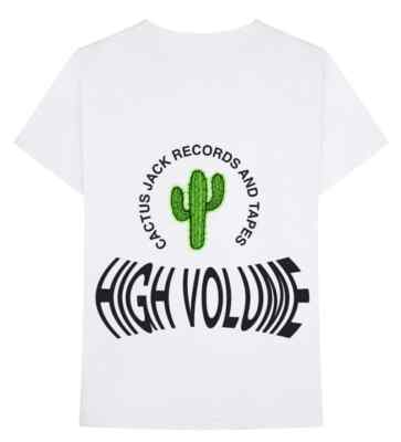 Travis Scott Cactus Jack High Volume Tee White (83665-127) Men's Size S-M