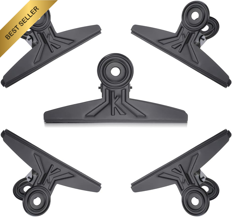 5 Pack Extra Large Bulldog Clips, Stainless Steel Document Folder Clip, 20 Cm, B