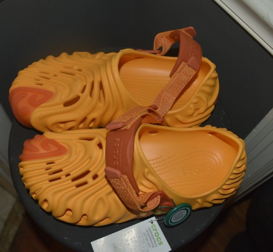 nwt new men women Crocs Pollex Clog x Salehe Bembury orange