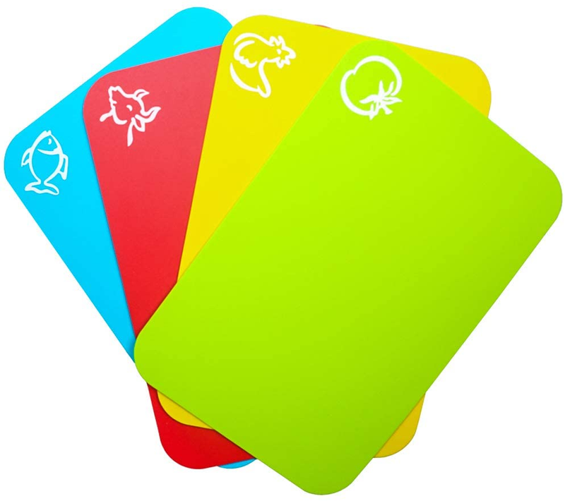 Small Flexible Plastic Cutting Board Mats, Cutting Boards Mats with Food Icons,