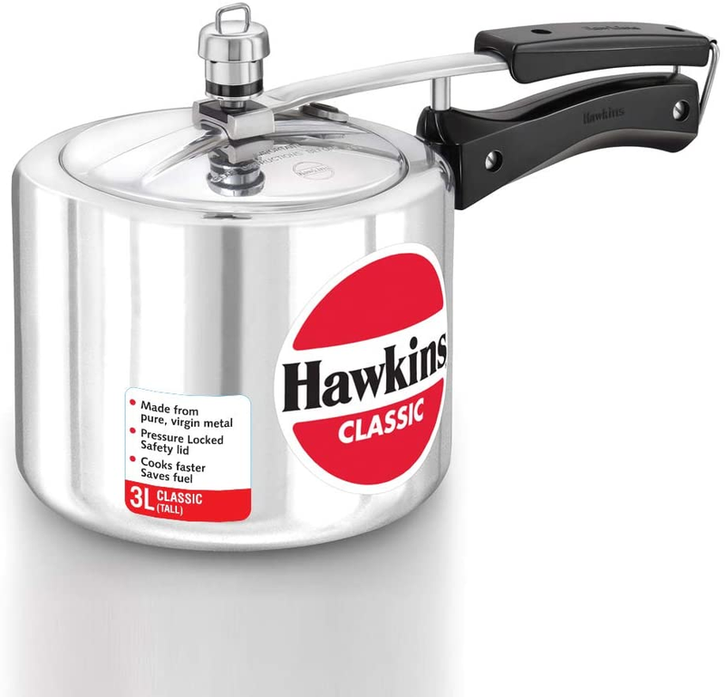 3 Litre Classic Pressure Cooker, Tall Design Inner Lid Cooke