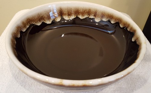 Vintage Brown Drip 8 3/8