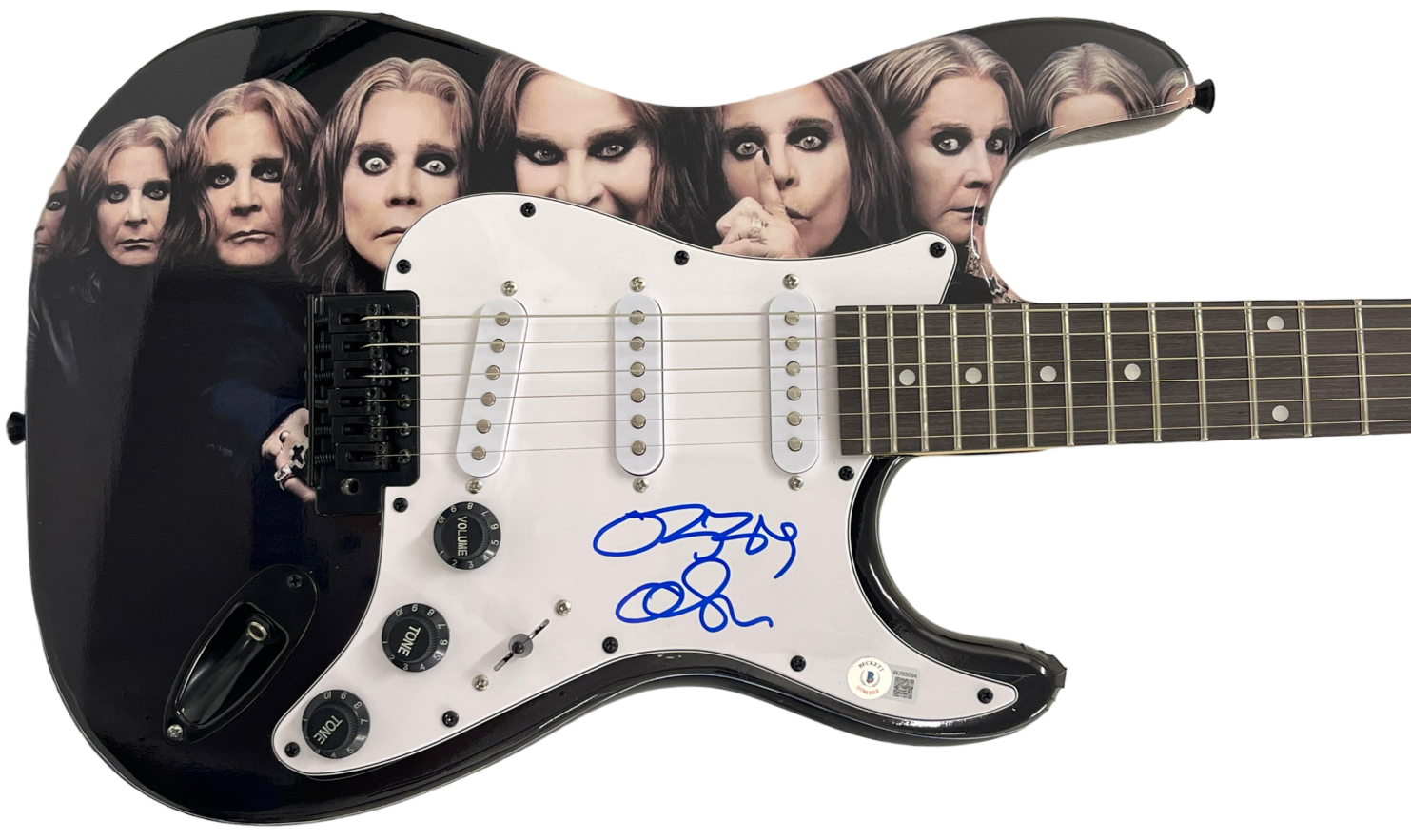 OZZY OSBOURNE BLACK SABBATH SIGNED ELECTRIC GUITAR AUTOGRAPH