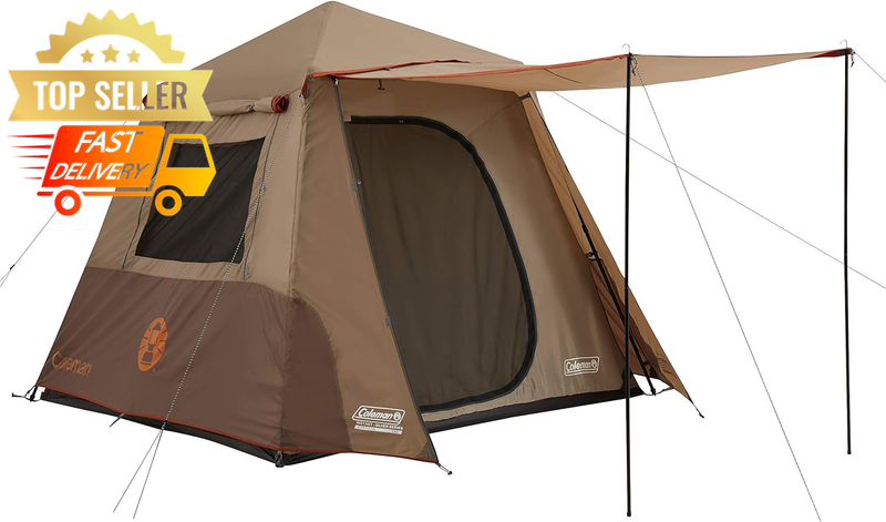 Instant Up Camping Tent Silver Series, Waterproof Windproof, 4/6/8 Person