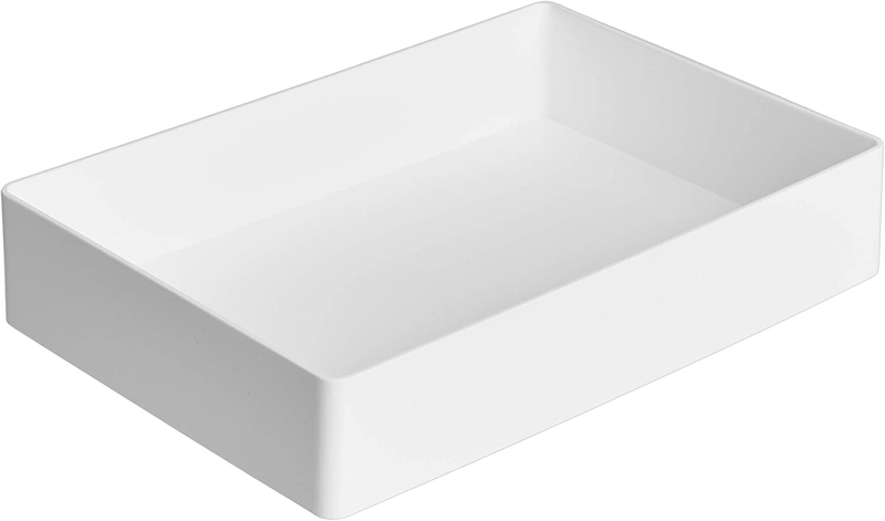 Plastic Desk Organizer - Accessory Tray, White
