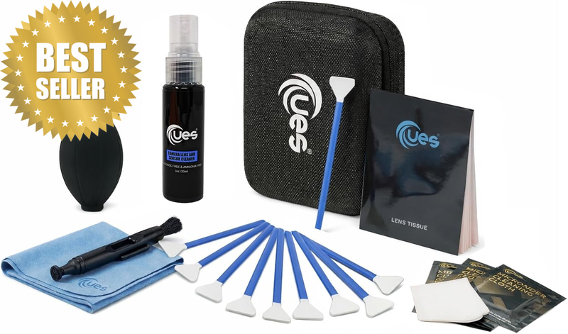 21-In-1 Camera Cleaning Kit: 10 Full-Frame Sensor Cleaning Swabs, 5 Lens Cleanin