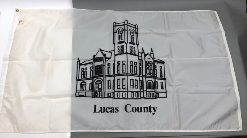 Vintage Iowa 150 Year Anniversary 1996 Lucas County Flag 3’x5’ FREE SHIPPING