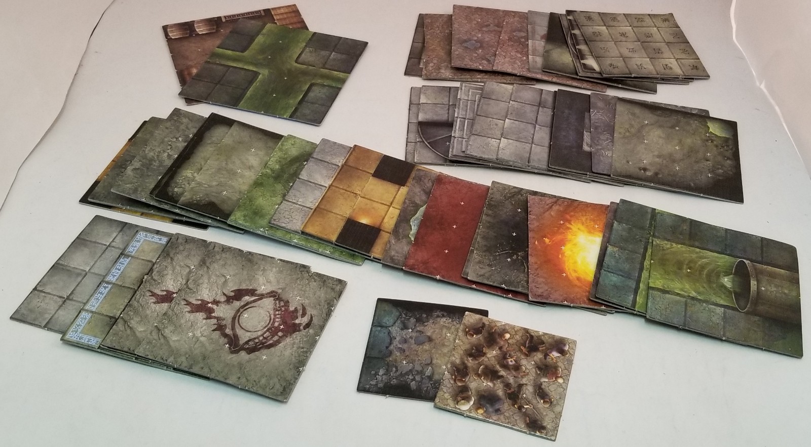 Huge Lot of USED Pathfinder Flip-Tiles ~Dungeon~Forest~Decor~ RPG ~Paizo~
