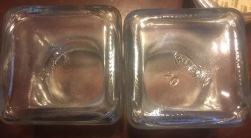 Lot 4 Vintage Glass Apothecary Drugstore Jars by Squibb