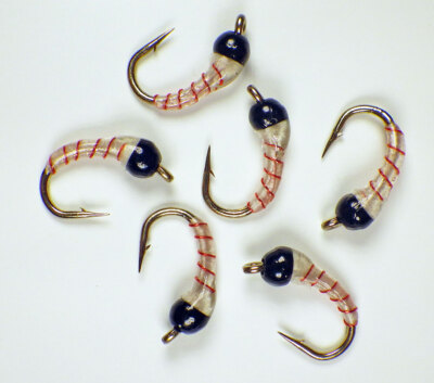 Zebra Midge Tungsten Nymphs Candy Cane - Premium Trout Fly Fishing Flies