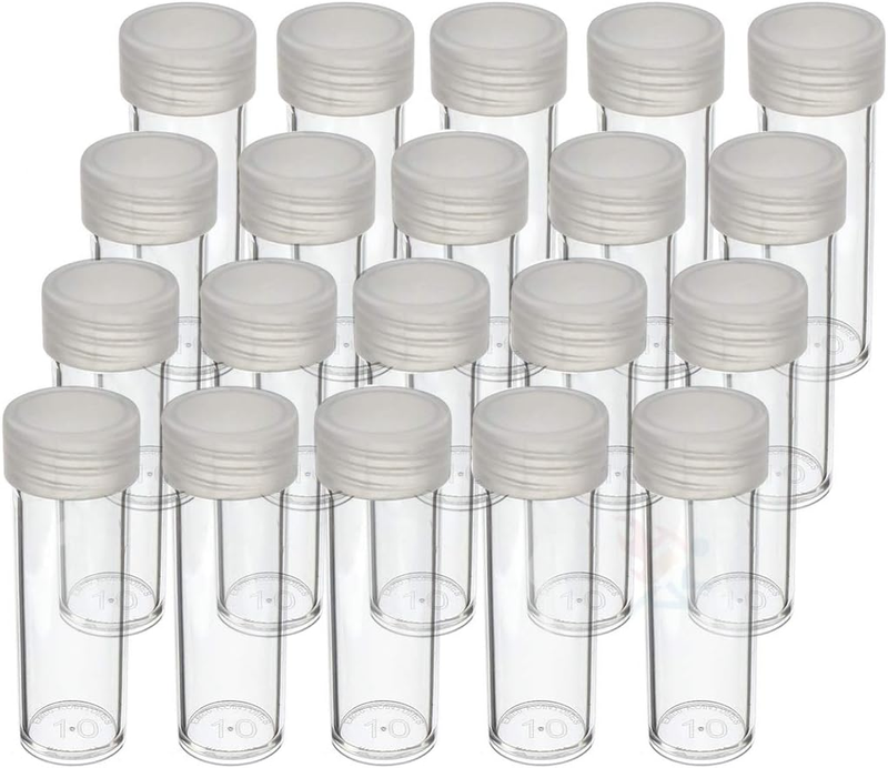 10 New Edgar Marcus Round Coin Tubes For Dollars (Large Dollar Size) Made In USA On United