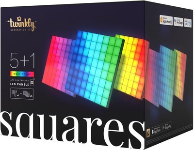 Twinkly Squares Starter Kit, RGB LED Panels Multicolor 