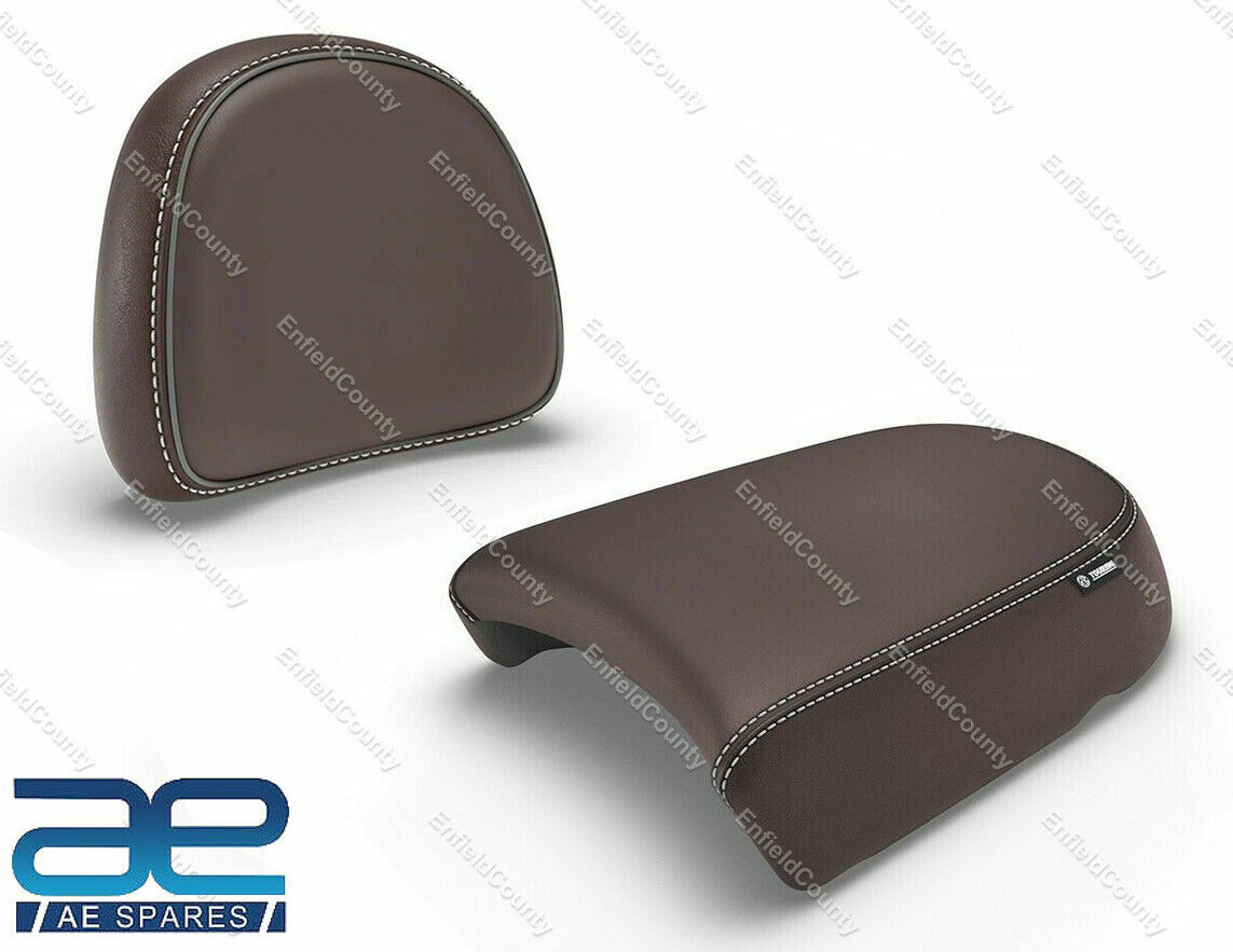 For Royal Enfield Meteor 350 Brown Color Touring Passenger Seat and Back Pad 