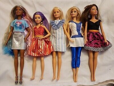 Lot Of 5 Mattel Barbie Dolls