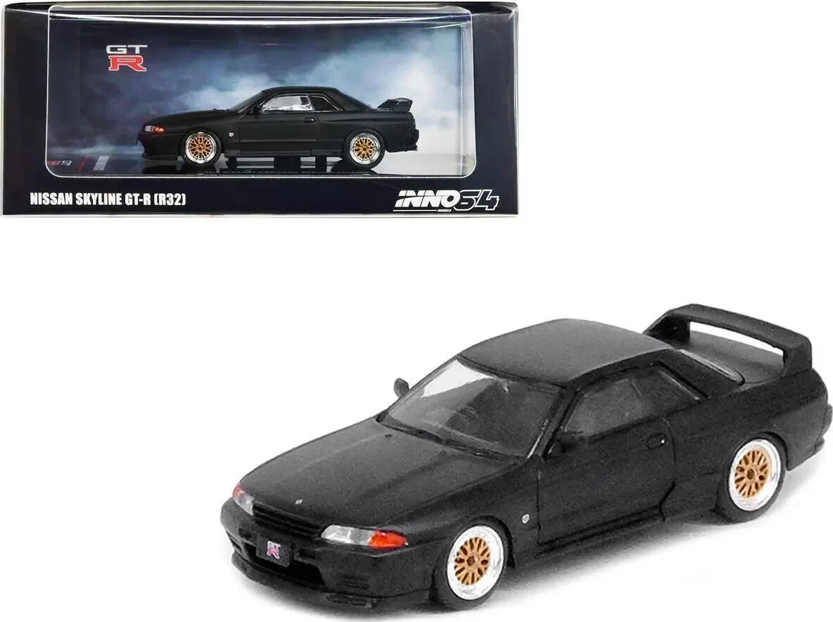1/64 Nissan Skyline GR-R R32 (RHD) Matt Black Diecast By 1/64 Nissan Skyline GR-R R32 (RHD) Matt Black Diecast By