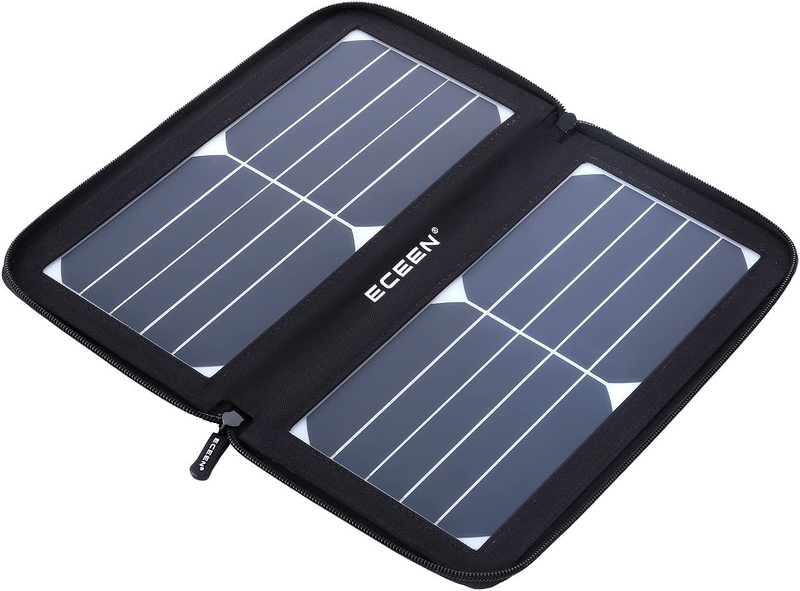 ECEEN Solar Charger 13W Portable Solar Panel Solar USB Battery Charger with Dual