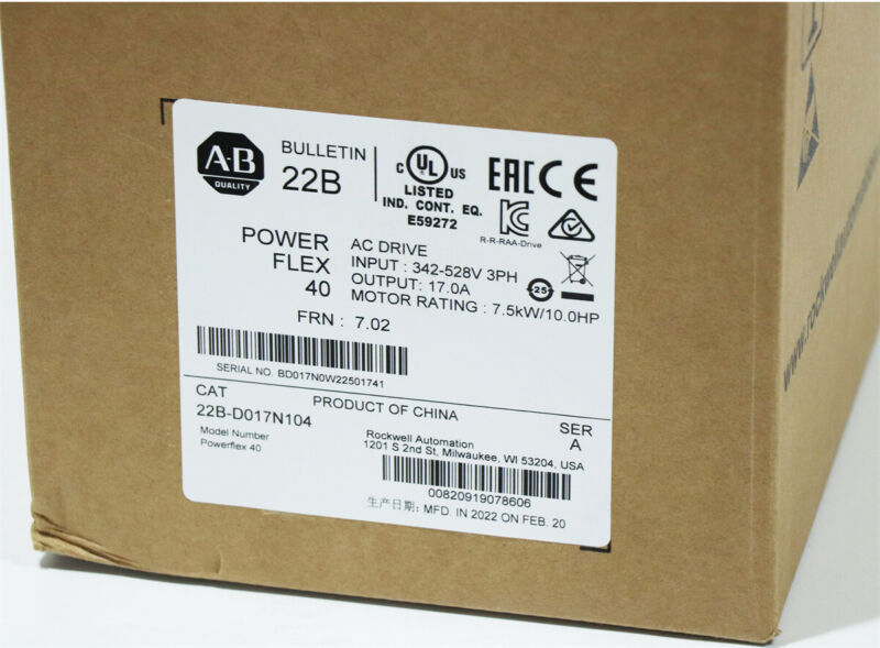 Allen-bradley 22b-d017n104 Powerflex 40 Adjustable Frequency Ac Drive