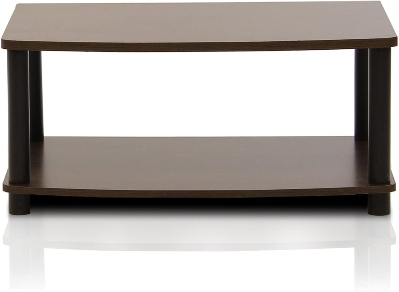 Furinno Turn-N-Tube No Tools 2-Tier Elevated TV Stand, Plast