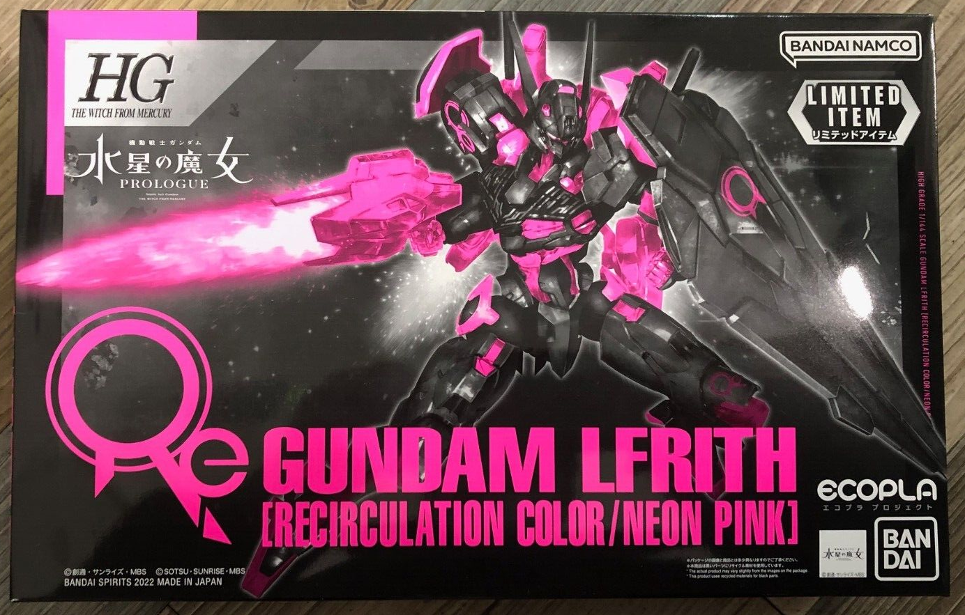 GUNDAM LFRITH 再循環カラー 限定版 1/144 HG 1/144 Gundam Lfrith Recirculation Color Neon Pink Model
