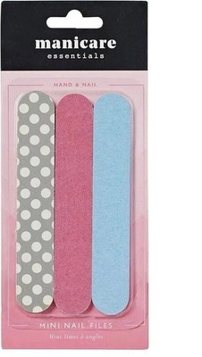 Manicare Nail Files Pack of 3 – Cushioned Emery Boards for Natural & Artificial