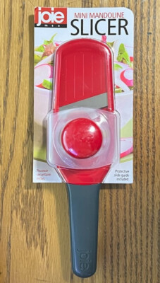 Joie ~ MSC Intl. ~ Mini Mandoline Slicer with Protective Slide Guide ~ Red ~ New