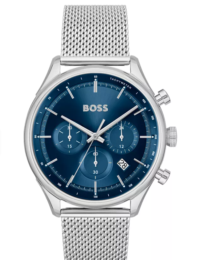 時計 Hugo Boss Watch NWT Hugo Boss Men's Gregor Quartz Chronograph Silver-Tone