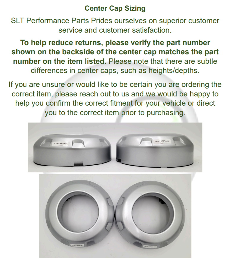 OEM 2005-2016 Ford F250 4 Lug Silver Open Center - Center Cap - 5C34-1A096-JC