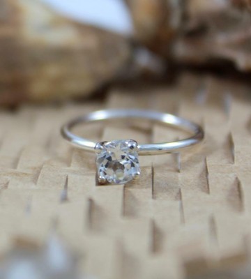 0.4ct Engagement Ring Round Lab-Created Moissanite Solitaire Design Gold Plated