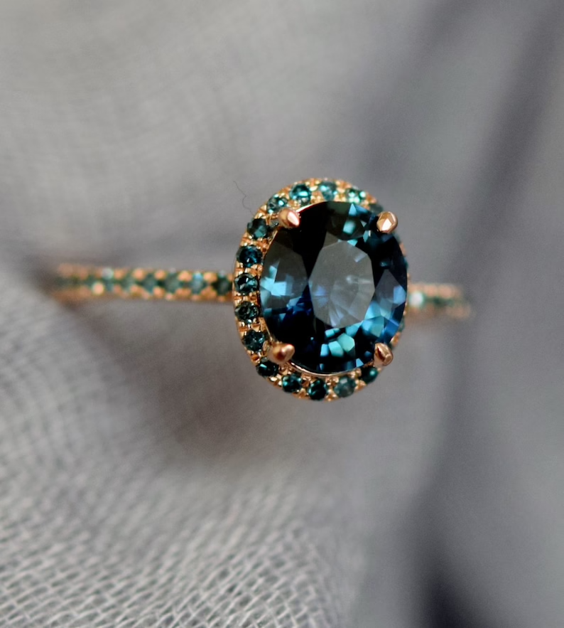 Peacock green sapphire outlet