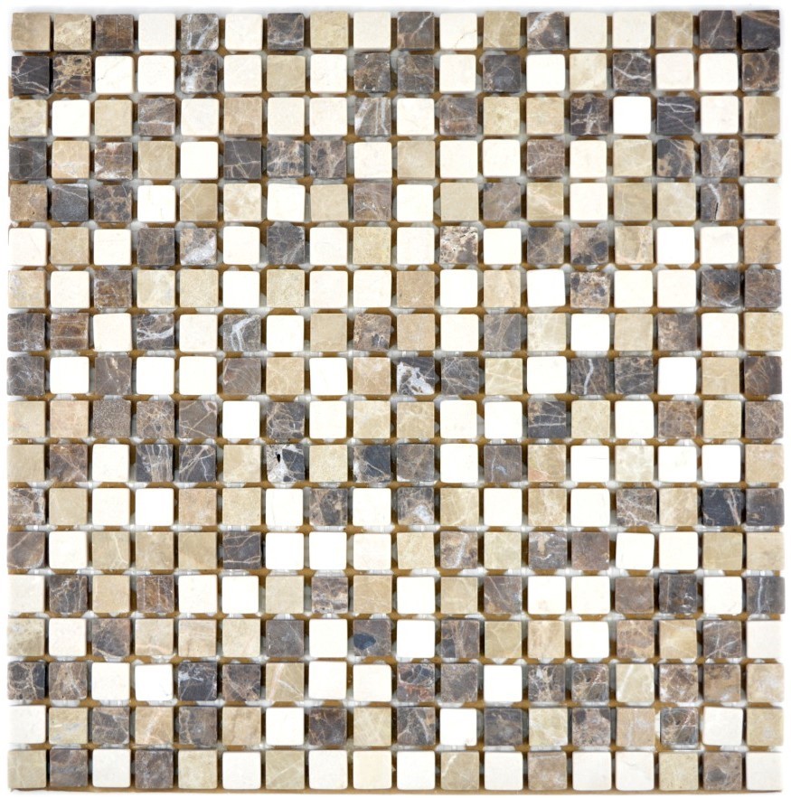 Mosaik Fliese Marmor Naturstein Beige Castanao Kuche Wand Bad Wc 38 1313 B