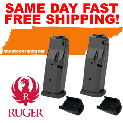 Two Ruger LCP MAX 380ACP 10 Rd Mag OEM w/Ext. 90735 SAME DAY FAST FREE SHIPPING