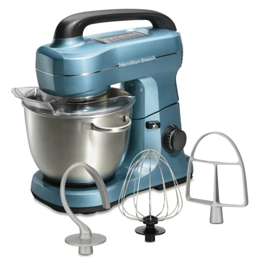 7 Speeds With Whisk Dough Hook, Blue