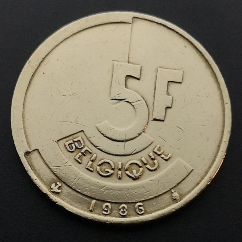 Monnaie Belgique - 1986 - 5 Francs - Baudouin Ier En FranÃ§Ais