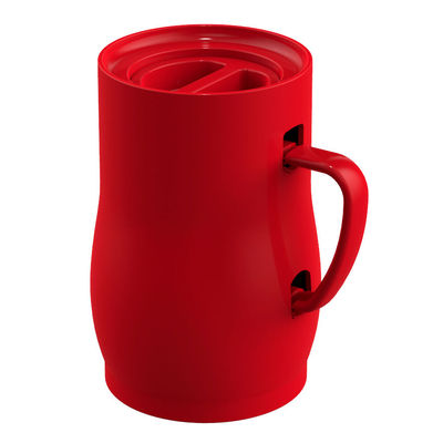 Mind Reader Liquid Gravity 11 Oz Single Serve Table Desk Mug Black, Red, White