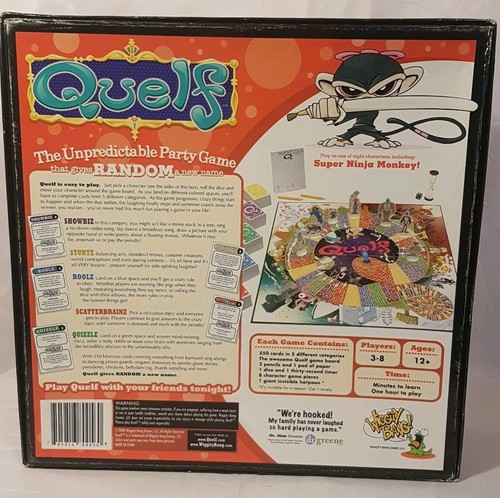 Quelf Board Game obey the cards The Unpredictable Party  Board Game unsealed