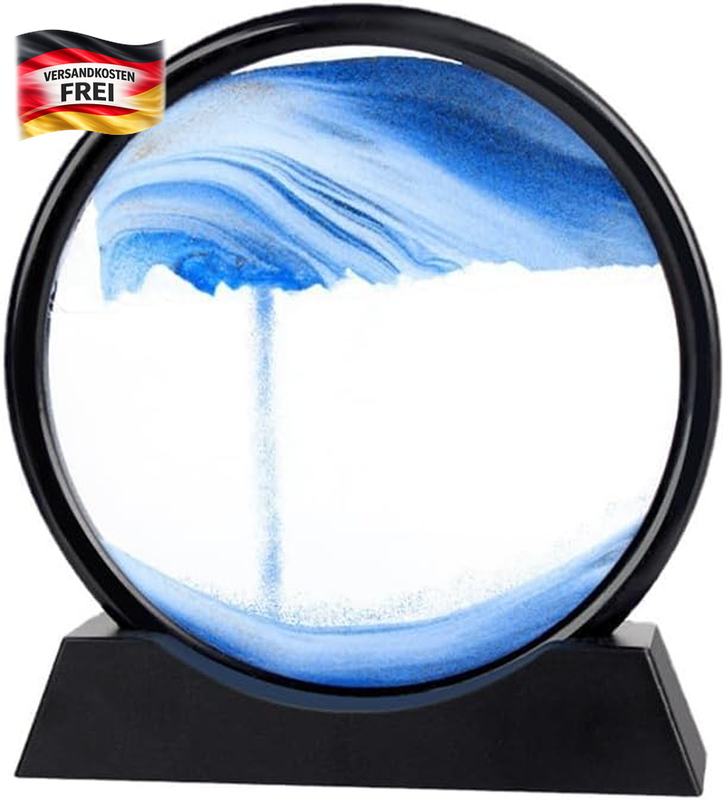 3D Sandbild Fließendes Tiefsee Motiv für Haus Büro Dekoration 7 Zoll