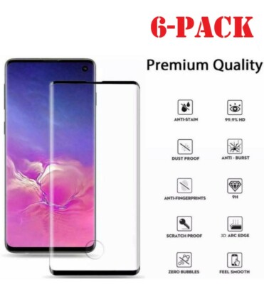 6-Pack 9H Tempered Glass Screen Protector Cover For Samsung Galaxy N10/S10/S10+